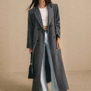 Grey Elegant Women's Extra Long Gray Suit